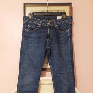 Rag & Bone Blue Cropped Skinny Jeans
